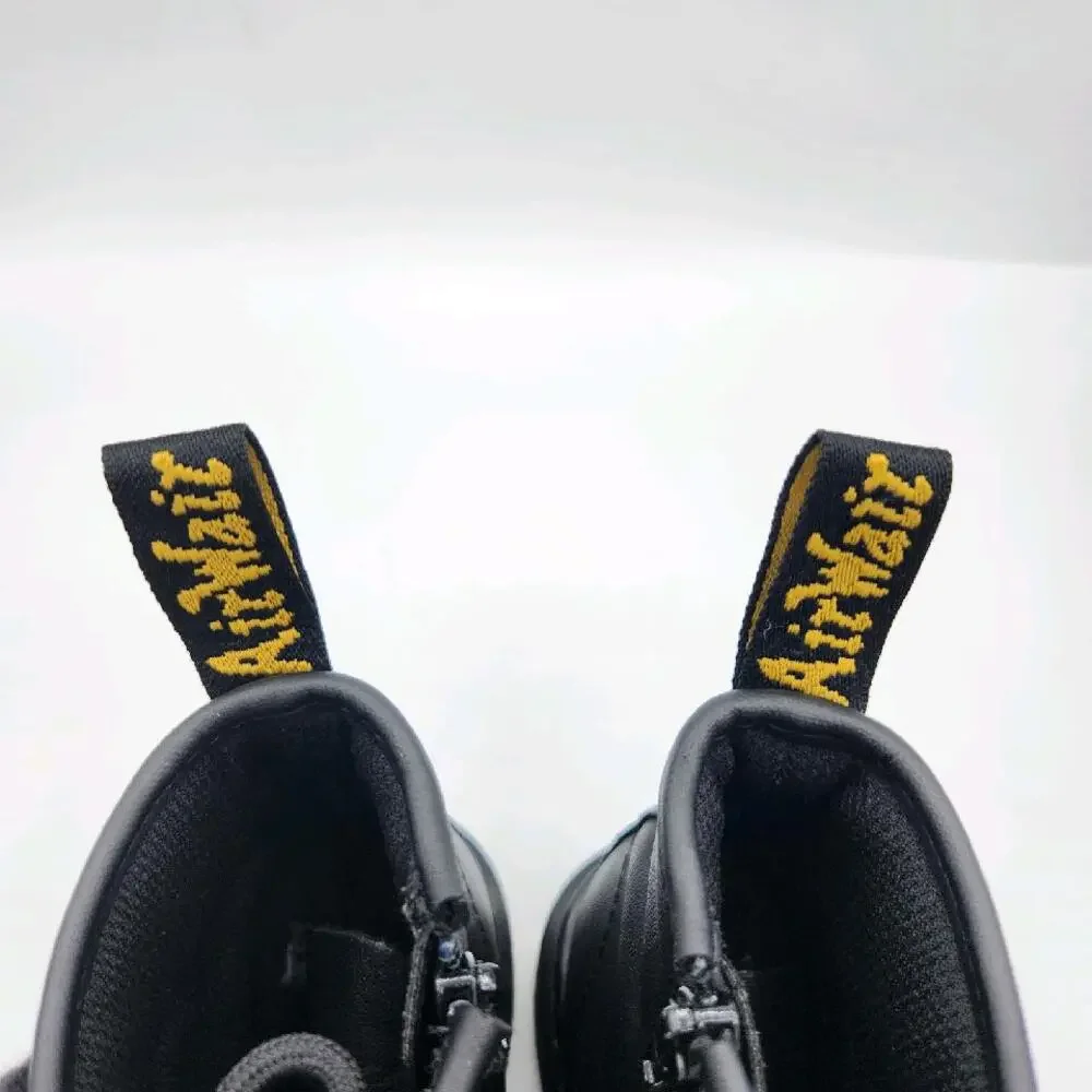Dr. Martens Junior 1460‎ Softy T Leather Lace Up Boots Kids Size 3 Black